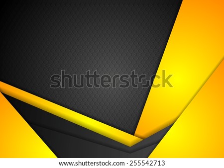 Abstract dark yellow corporate background. Vector design