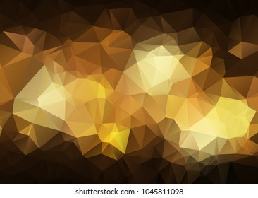 Abstract Dark yellow abstract polygonal background
