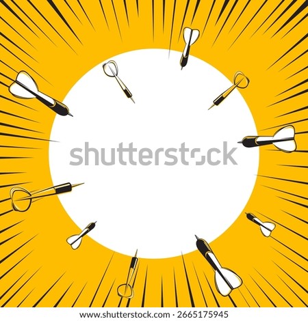 Abstract dartboard design element. Game concept
