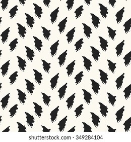 Abstract dashed brush spotty textured background. Seamless pattern.