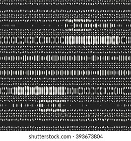 Abstract dashed elements mottled striped motif. Seamless pattern.