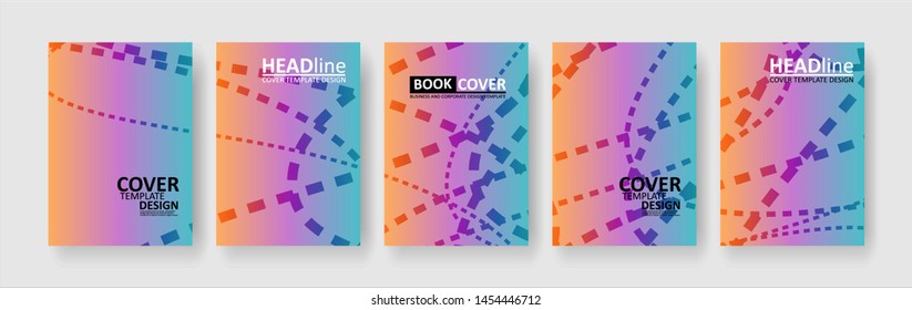 abstract dashed lines wave background with gradient color. Applicable for design cover, presentation, invitation, flyer, annual report, poster and business card, desing packaging - Vector