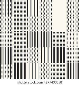 Abstract dashed modern elements textured background. Seamless pattern.