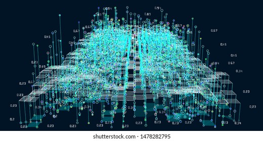 Abstract data background. Futuristic infographics design. Social network or business concept. Big data