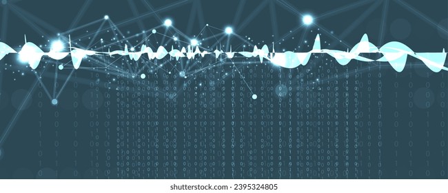 Abstract data background. Futuristic technology style. Elegant digital  background for business cyber presentations. Handmade Vector