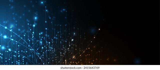 Abstract data background. Futuristic technology style. Elegant digital  background for business cyber presentations. Vector Art.
