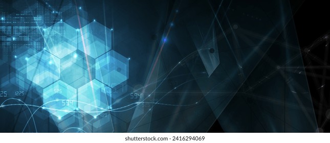 Abstract data background. Futuristic technology style. Elegant digital  background for business cyber presentations. Vector Art.