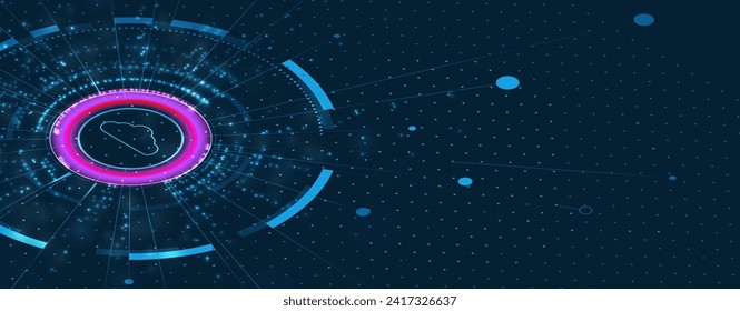 Fondo de datos abstractos. Estilo de tecnología futurista. Elegante fondo digital para presentaciones de ciberempresas.Arte vector.