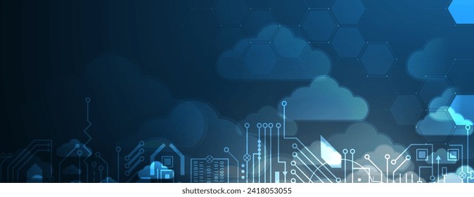 Abstract data background. Futuristic technology style. Elegant digital  background for business cyber presentations. Vector Art.