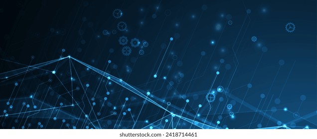 Fondo de datos abstractos. Estilo de tecnología futurista. Elegante entorno digital para presentaciones de ciberempresas. Arte vector.