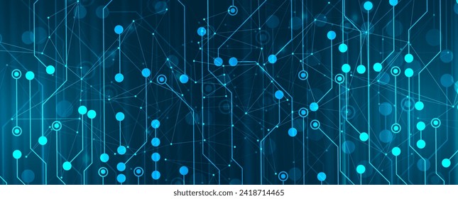 Fondo de datos abstractos. Estilo de tecnología futurista. Elegante entorno digital para presentaciones de ciberempresas. Arte vector.