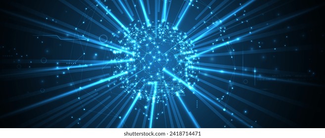 Abstract data background. Futuristic technology style. Elegant digital  background for business cyber presentations. Vector Art.