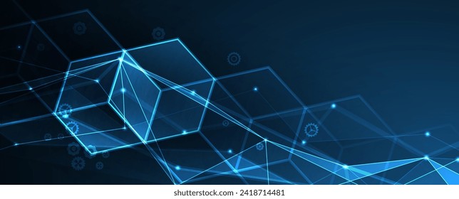 Abstract data background. Futuristic technology style. Elegant digital  background for business cyber presentations. Vector Art.