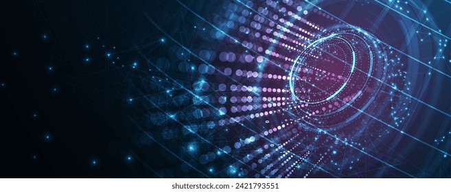 Abstract data background. Futuristic technology style. Elegant digital  background for business cyber presentations. Vector Art