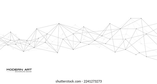 Abstract data connection line for modern futuristic background. Digital design for banner, poster and wallpaper