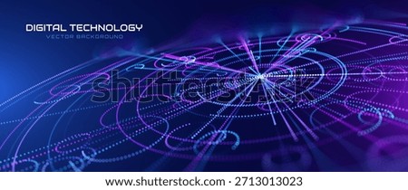 Abstract Data Flow. Big Data Analytics. Business Technologies of Our Time. Massive Data Digital Funnel Effect. 3D Vector Illustration.