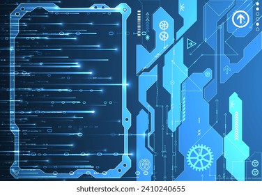 Abstract data gradient color background. Hand drawn digital technology concept. Vector