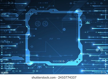 Abstract data gradient color background. Hand drawn digital technology concept. Vector