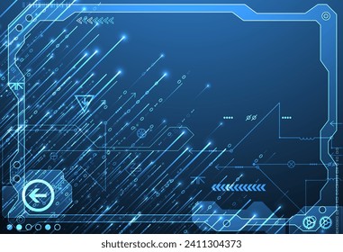 Abstract data gradient color background. Hand drawn digital technology concept. Vector