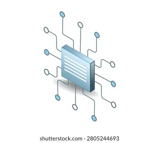 Abstract Data Processing Network Illustration