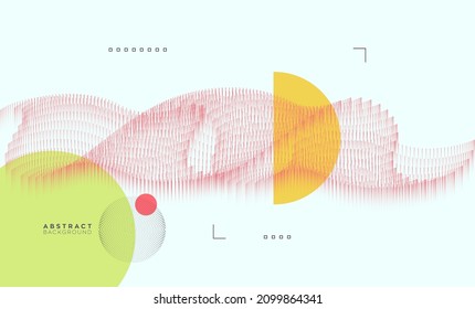 Abstract data technology background connected with lines and dots. Vector illustration use for poster, flyer, banner.