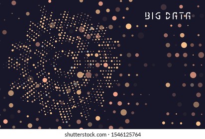 Abstract data transmission visualization. Big data code representation. Futuristic network or business analytics. Graphic concept for your design