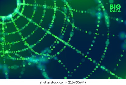 Abstract data transmission visualization. Big data code representation. Glittering dust of lights. Graphic concept for your design