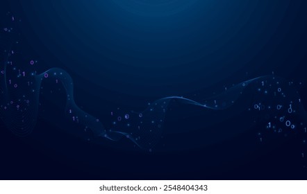 Visualização abstrata da transmissão de dados. Representação de análise de Big Data. Rede futurista. Conceito gráfico para seu design