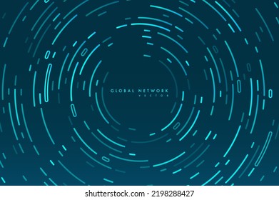 Visualización de transmisión de datos abstracta. Futurista red o análisis de negocios. Concepto gráfico para su diseño