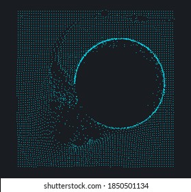 Abstract data visualization. Concept of information analysis and complex computations with circle design.