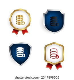 Abstract Database Bug Badge and Label Collection, can be used for business designs, presentation designs or any suitable designs.