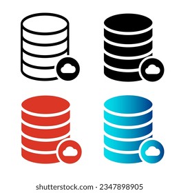 Abstract Database Cloud Silhouette Illustration, can be used for business designs, presentation designs or any suitable designs.