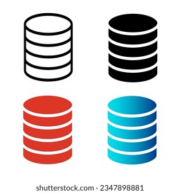 Abstrakte Datenbank Silhouette Illustration, kann für Geschäftsdesigns, Präsentationen oder alle geeigneten Designs verwendet werden.