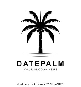 Abstract Date Palm Tree Logo Vector