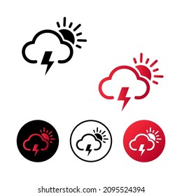 Ilustración del icono de Cloud Lightning de Día Resumen