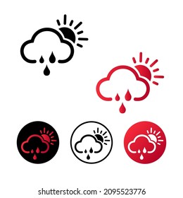 Resumen Día Icono de lluvia en la nube Ilustración