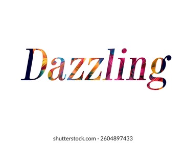 Abstract Dazzling Text Effect Design White Background
