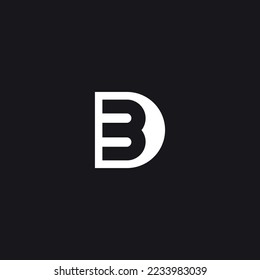 Abstract DB, BD, D, B Letters Logo Initial Based Monogram Icon Vector.