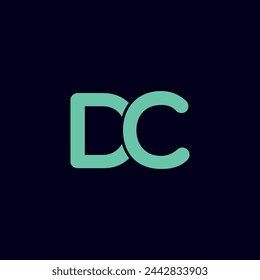 Abstract DC letter modern initial lettermarks logo design