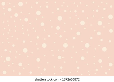 Abstract Crème de Pêche color background with dots. Vector background for fabrics, greeting cards, wallpapers, gift wrapping paper, web page etc. Vector Illustration