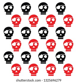 abstract dead horror face patern