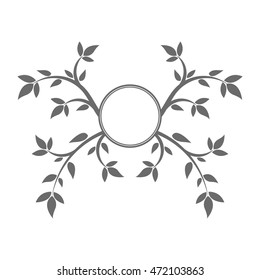 Abstract deciduous frame , abstract young tree