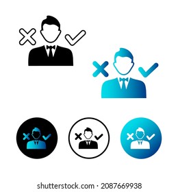 Abstract Decision Icon Illustration Flat Design