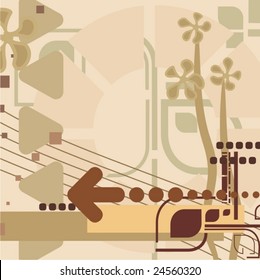 Abstract deco background, vector illustration series.