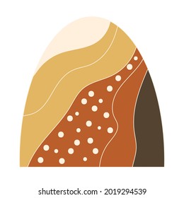 Abstract decor element with desert landscape. Contemporary wall decor. Vector illustration.