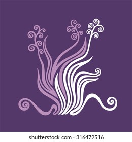 abstract decor plants, beautiful seamless backgrounds