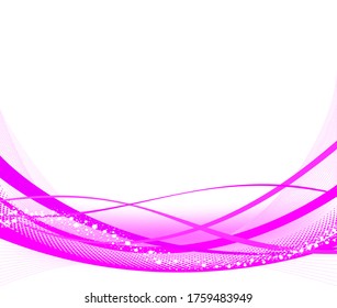 Abstract decor wave vector background illustration curve line art design	