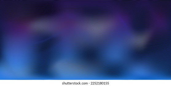 Abstrakte Dekoration, buntes Muster, Halbtonverlauf, 3D-Vektorgrafik. schwarzer Hintergrund