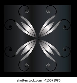 abstract decoration,  design elements Floral vector oriental pattern with damask, arabesque and floral elements. Abstract black ornament for background