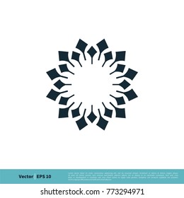 Abstract Decoration Flower Icon Vector Logo Template Illustration Design. Vector EPS 10.